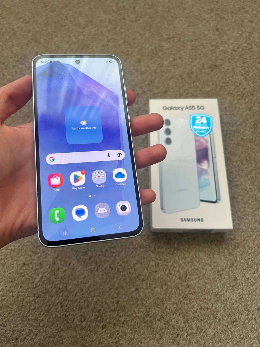 Samsung A55 5G 256gb 8gb ram Dual sim with box - Icy blue