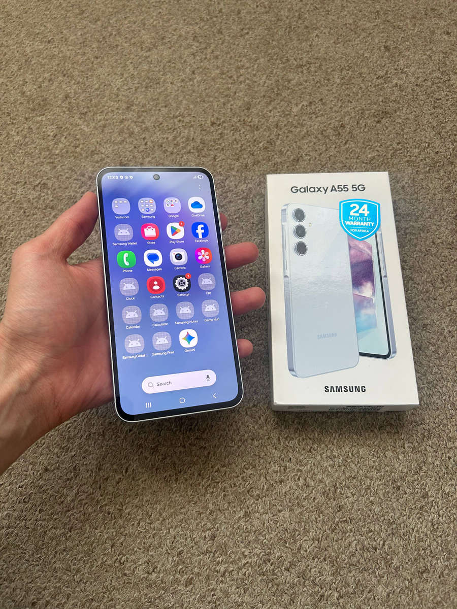 Samsung A55 5G 256gb 8gb ram Dual sim with box - Icy blue
