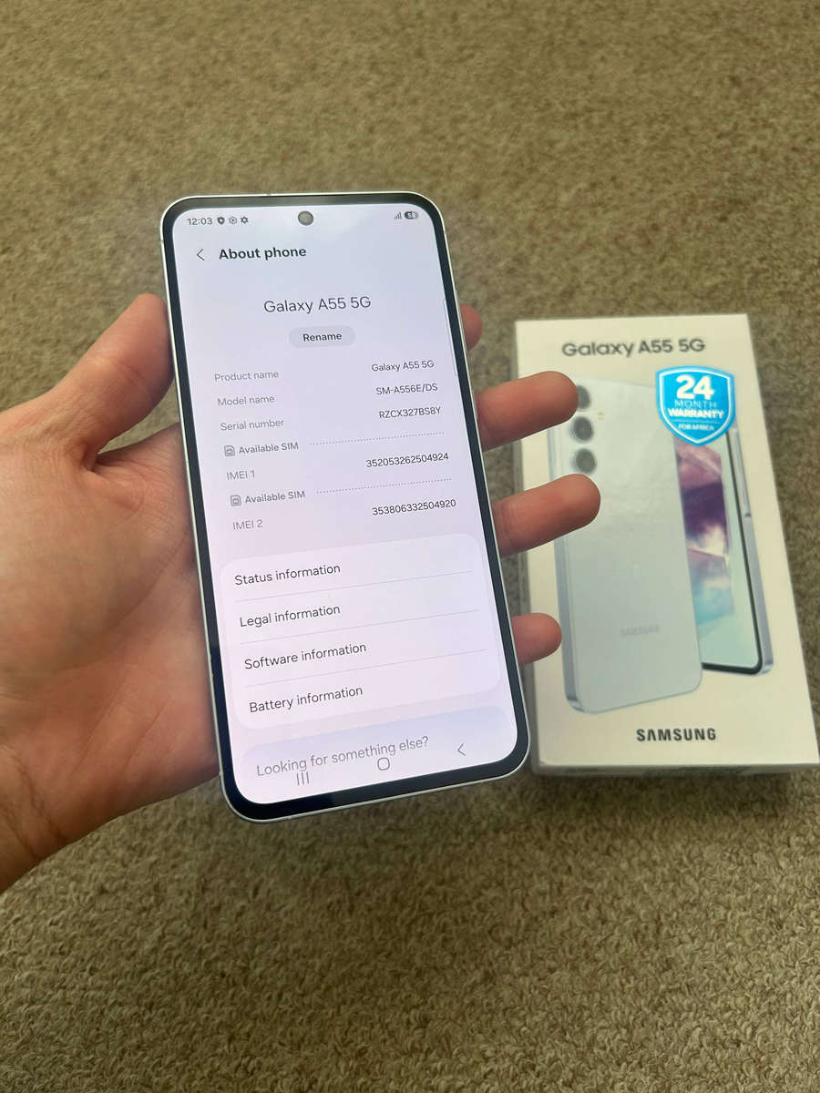 Samsung A55 5G 256gb 8gb ram Dual sim with box - Icy blue