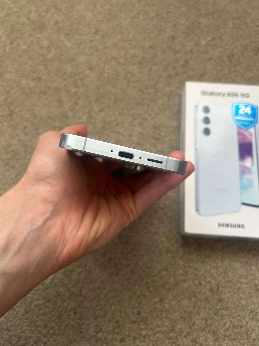 Samsung A55 5G 256gb 8gb ram Dual sim with box - Icy blue