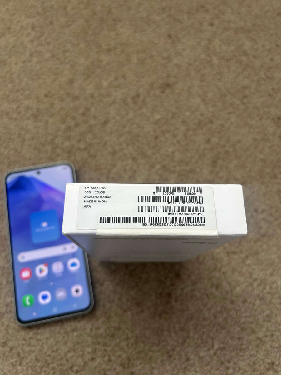 Samsung A55 5G 256gb 8gb ram Dual sim with box - Icy blue