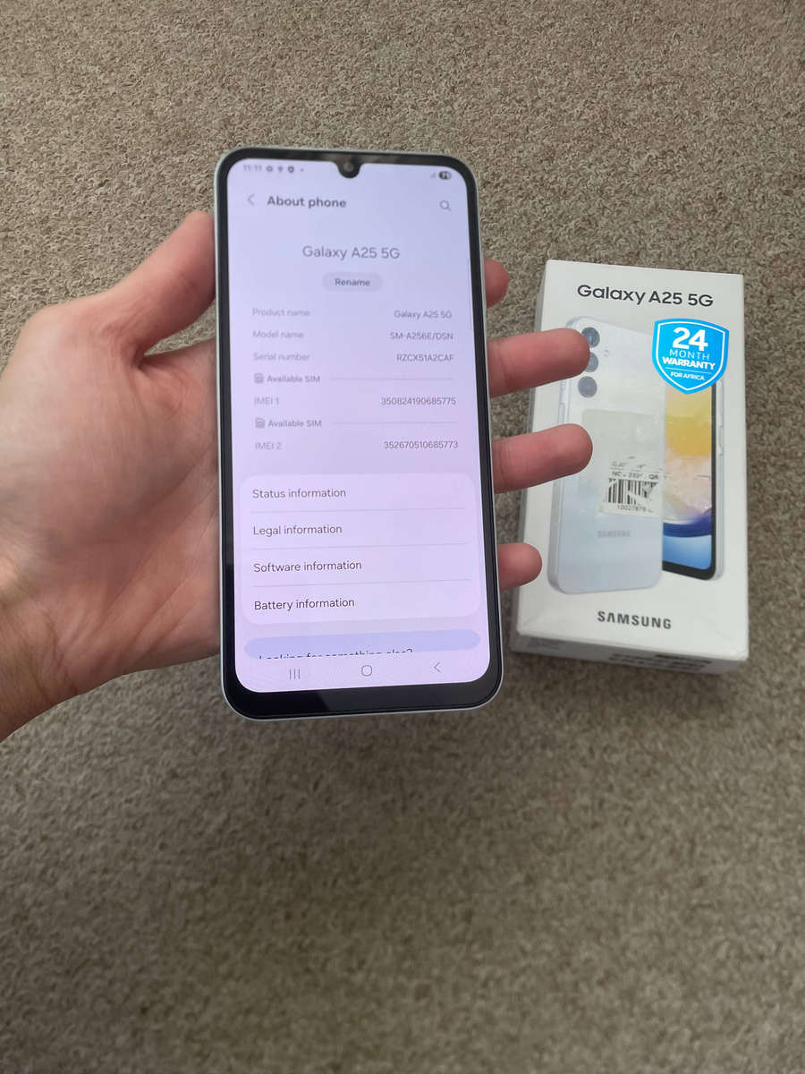 Samsung A25 5G Dual SIM 128gb 6gb ram good condition with box