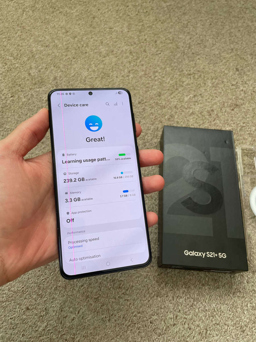 Samsung S21 Plus 256gb 8gb ram Dual sim with box and cover