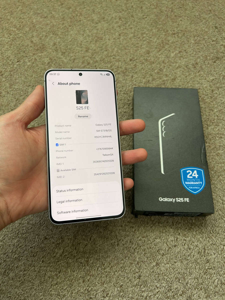 Samsung Galaxy S25 FE 5G 256GB Dual Sim excellent condition with box - Jetblack