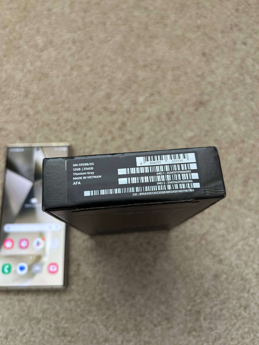 Samsung S24 Ultra 256gb 12gb ram Dual sim with box and cover(read description)