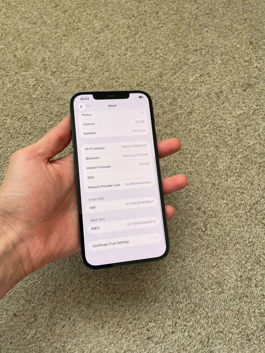 Iphone 12 Pro Max 128gb dual sim with cover