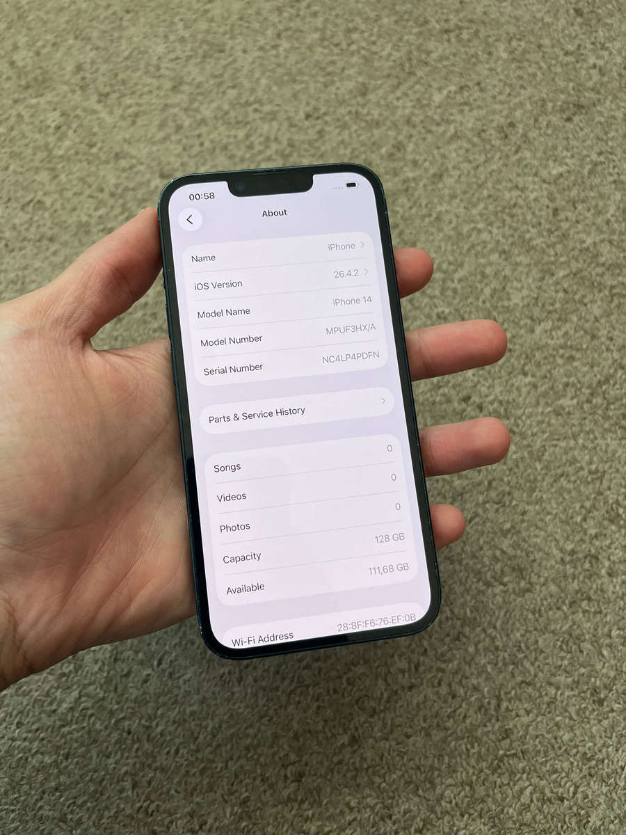 iPhone 14 128gb 6gb ram dual sim with cover