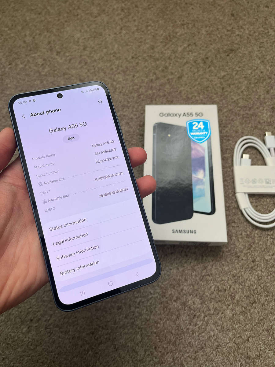 Samsung A55 5G 256gb 8gb ram Dual sim immaculate condition brand new open box