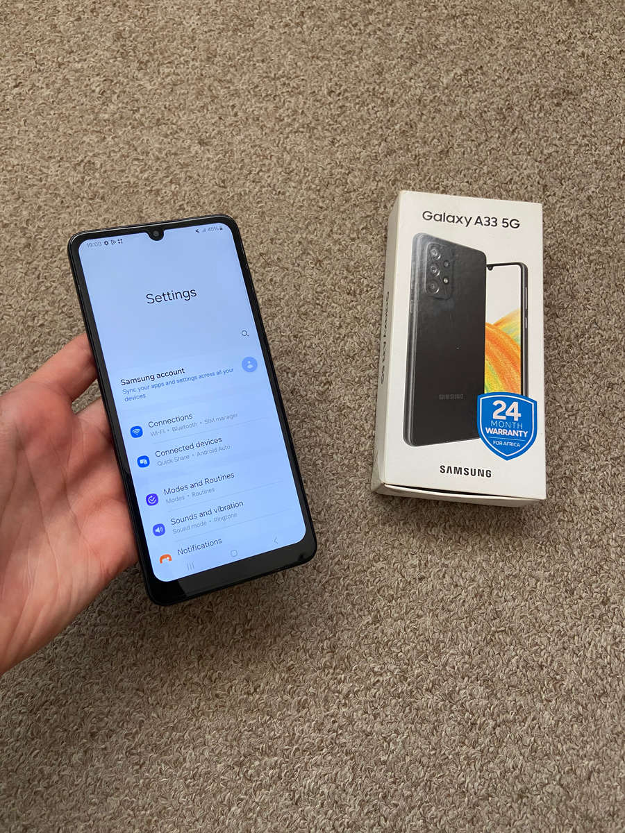 Samsung A33 5G 128gb Dual sim 6gb ram with box and cover