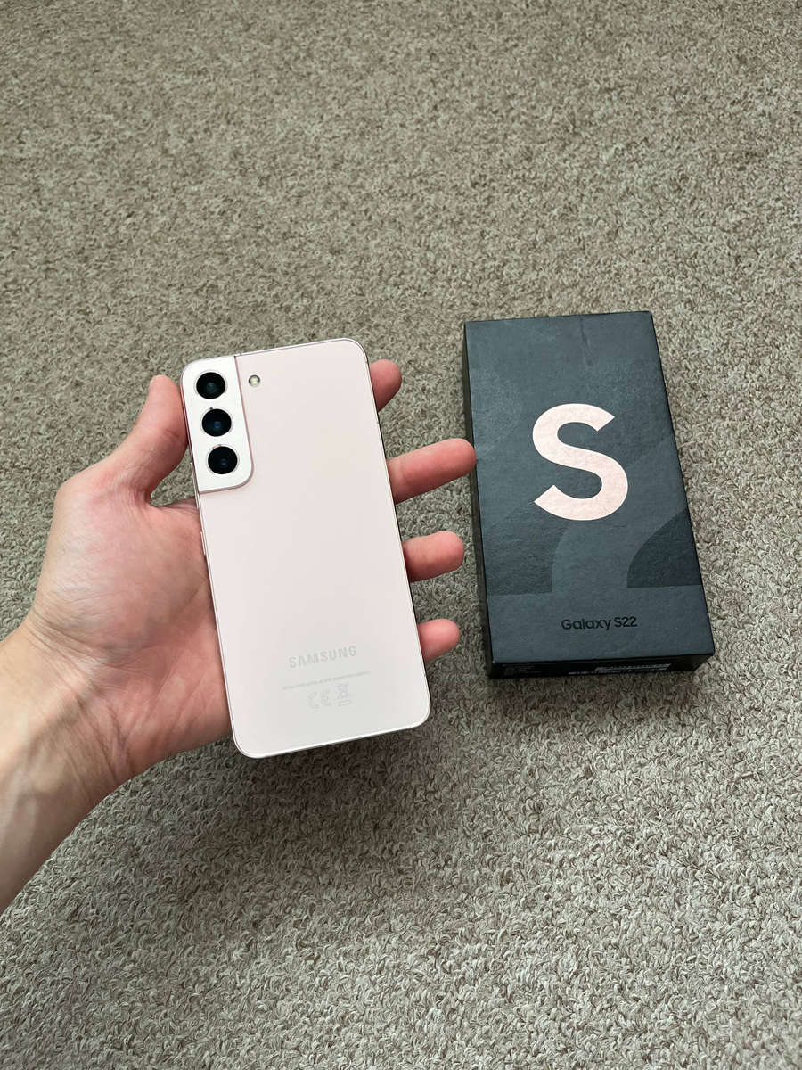Samsung S22 5G 256gb single sim good condition with box - pink