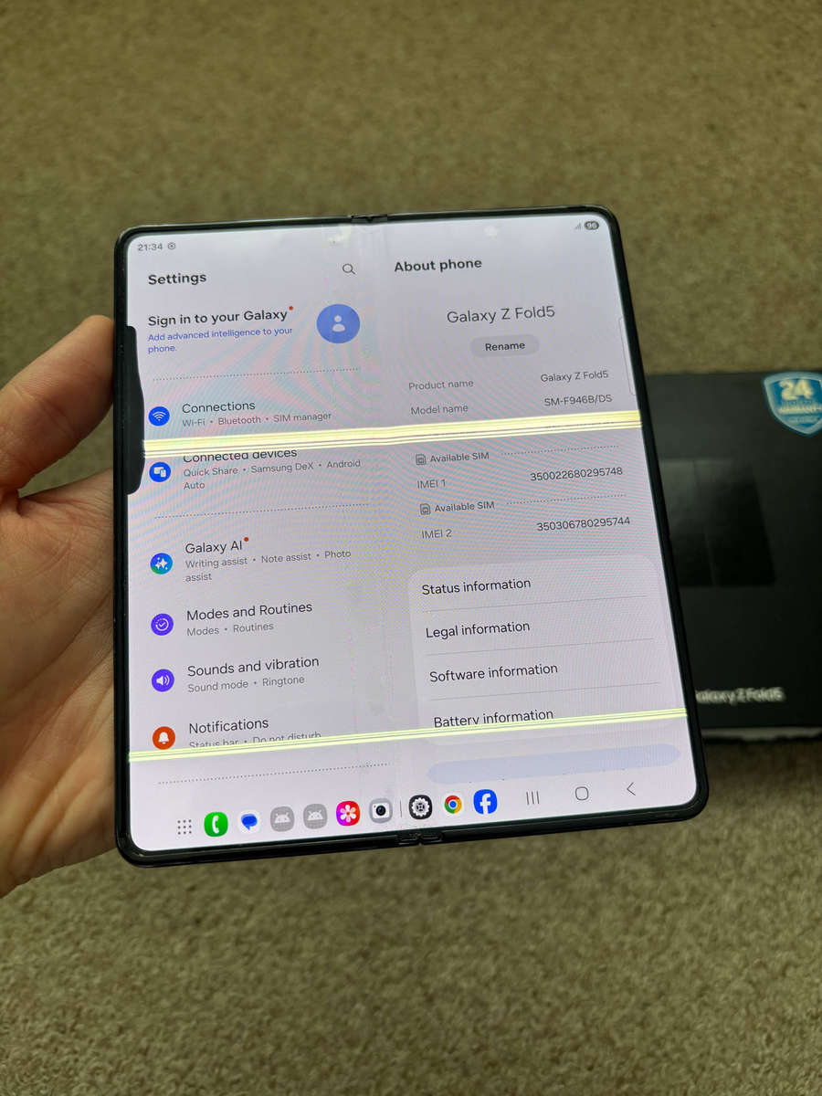 Samsung Galaxy Z Fold 5 Dual sim 256gb with box