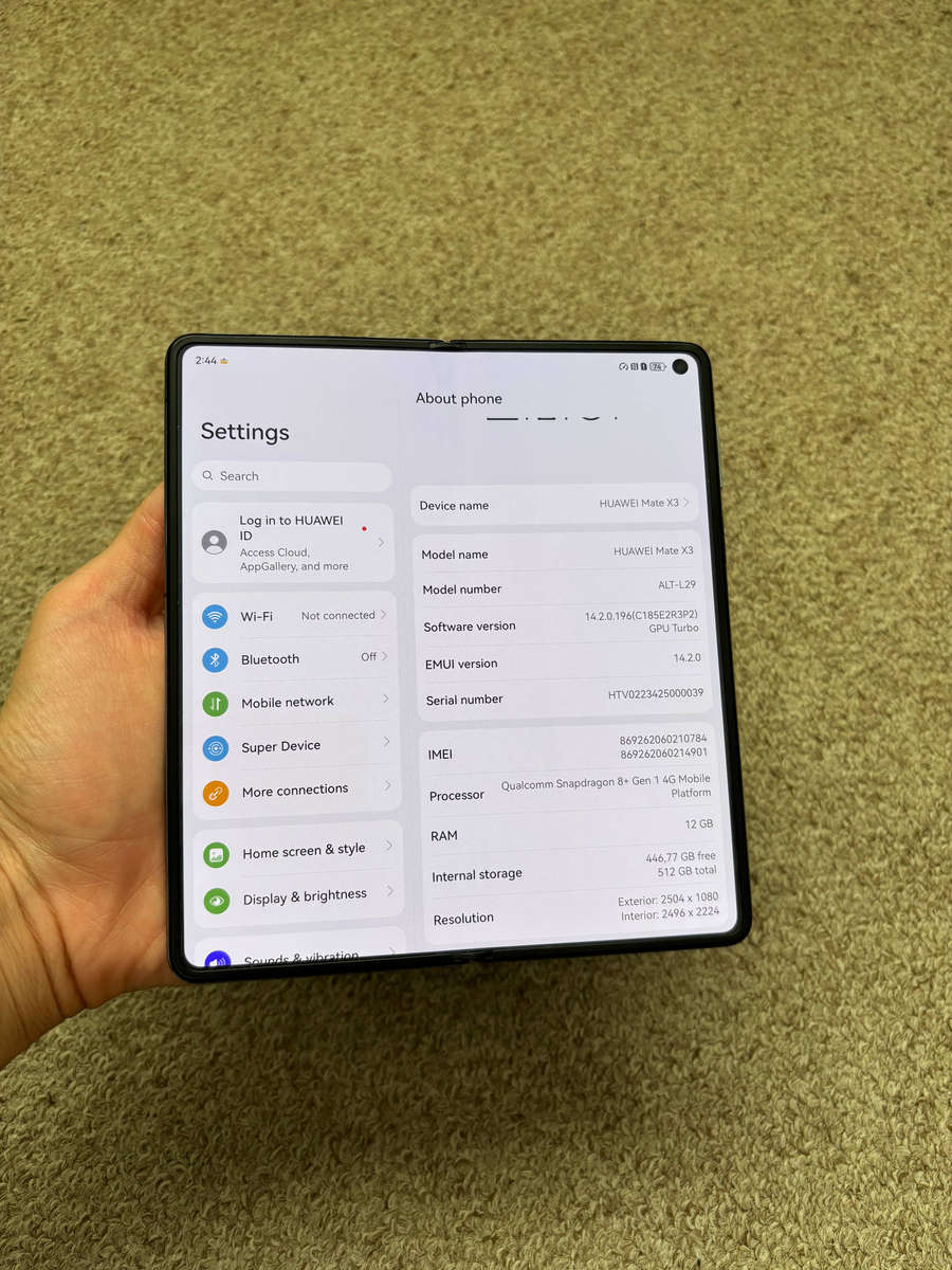 HUAWEI Mate X3 512GB Foldable phone Dual Sim - Dark Green