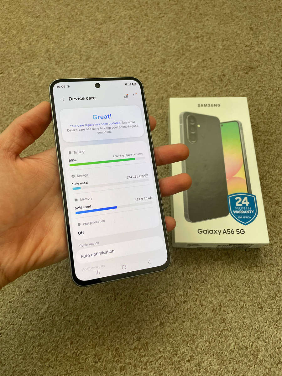 Samsung A56 5G 256gb 8gb ram Dual Sim excellent condition with box