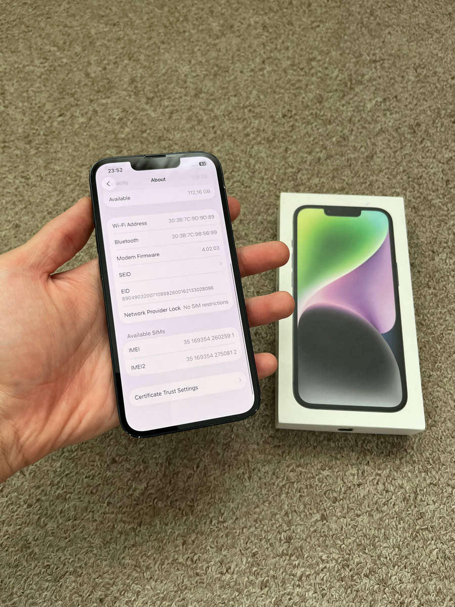 iPhone 14 128gb 6gb ram dual sim with box