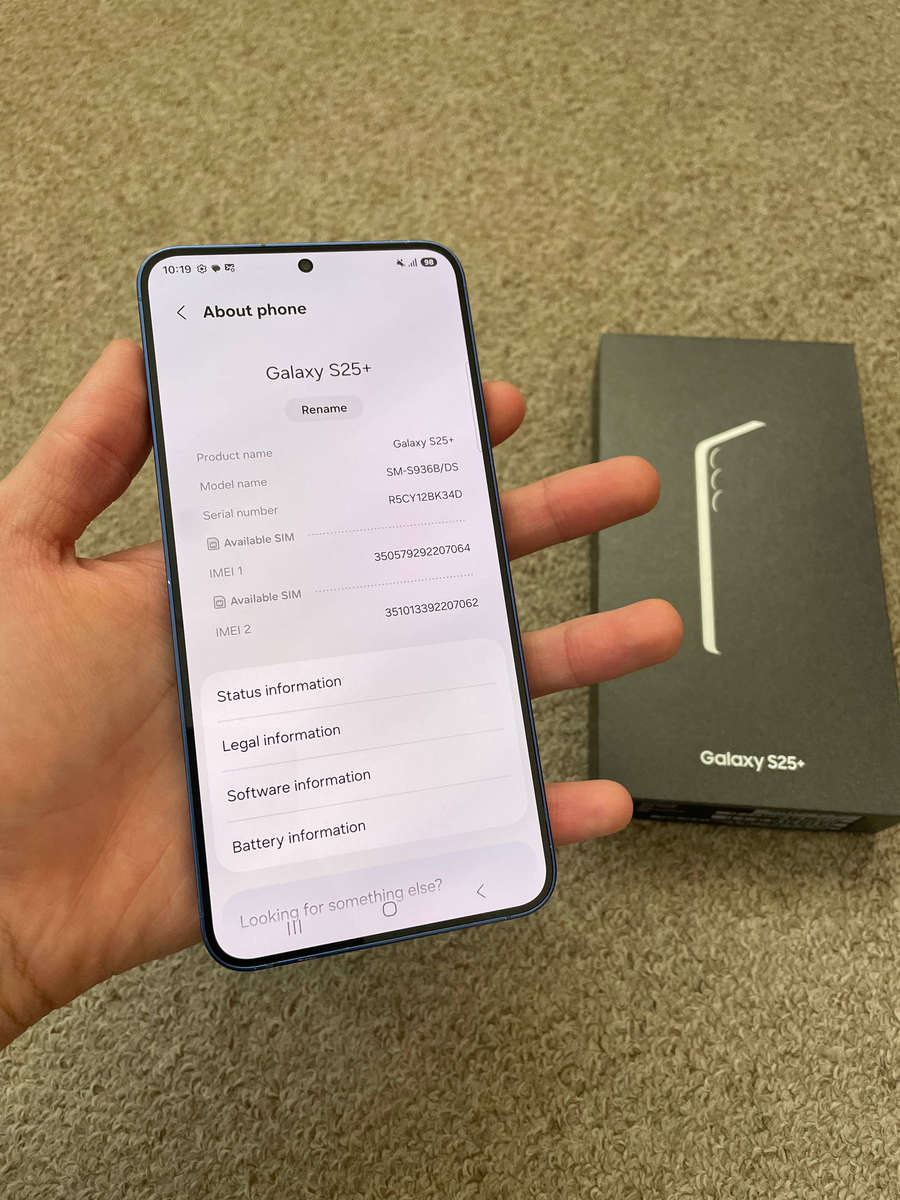 Samsung S25 Plus 5G 256gb 12gb ram Dual sim with box - Blue