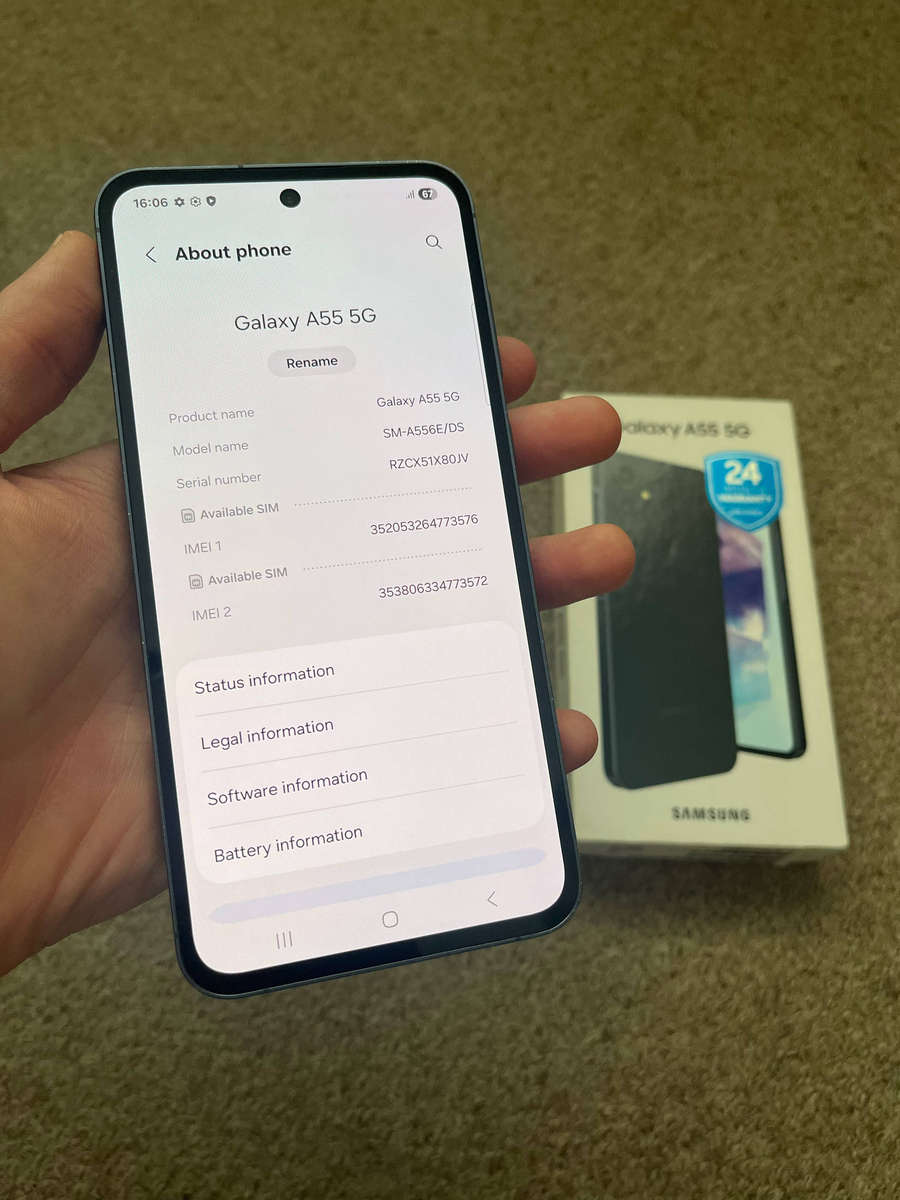 Samsung A55 5G 256gb 8gb ram Dual sim excellent condition with box