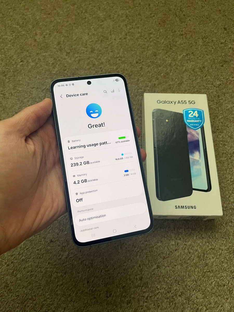 Samsung A55 5G 256gb 8gb ram Dual sim excellent condition with box