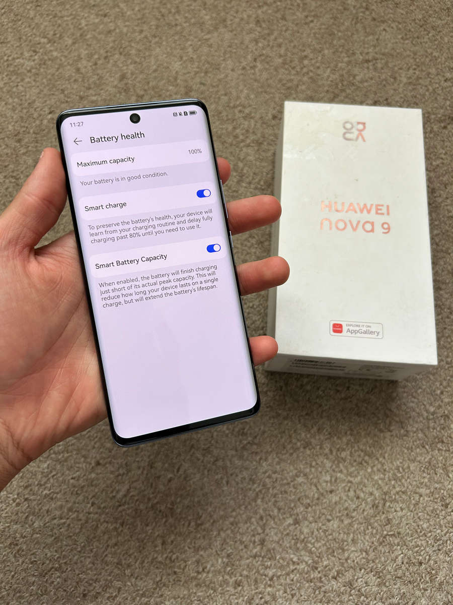 Huawei nova 9 single sim 128gb 8gb ram with box and cover
