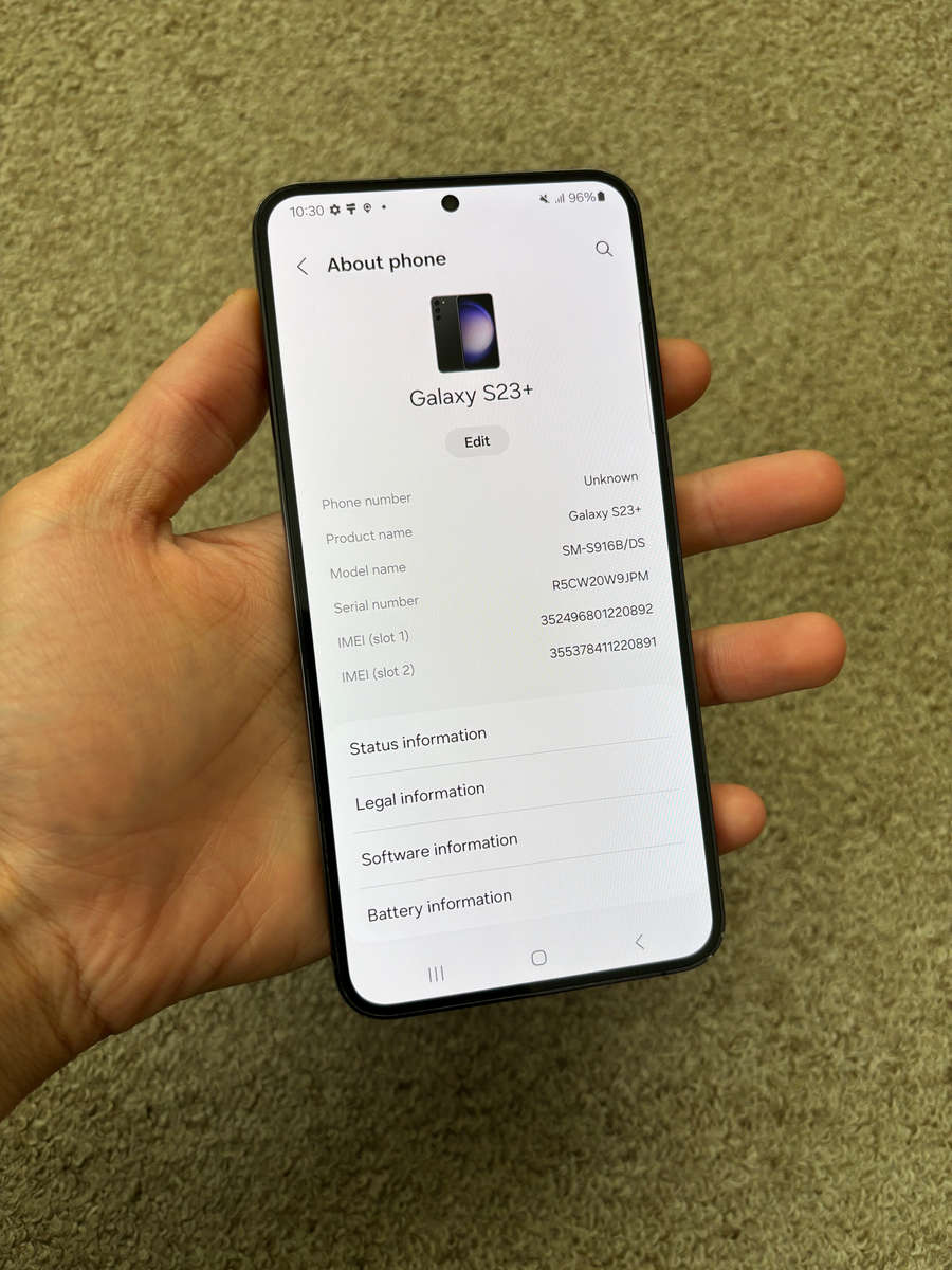 Samsung S23 plus 256gb 8gb ram Dual sim Excellent condition