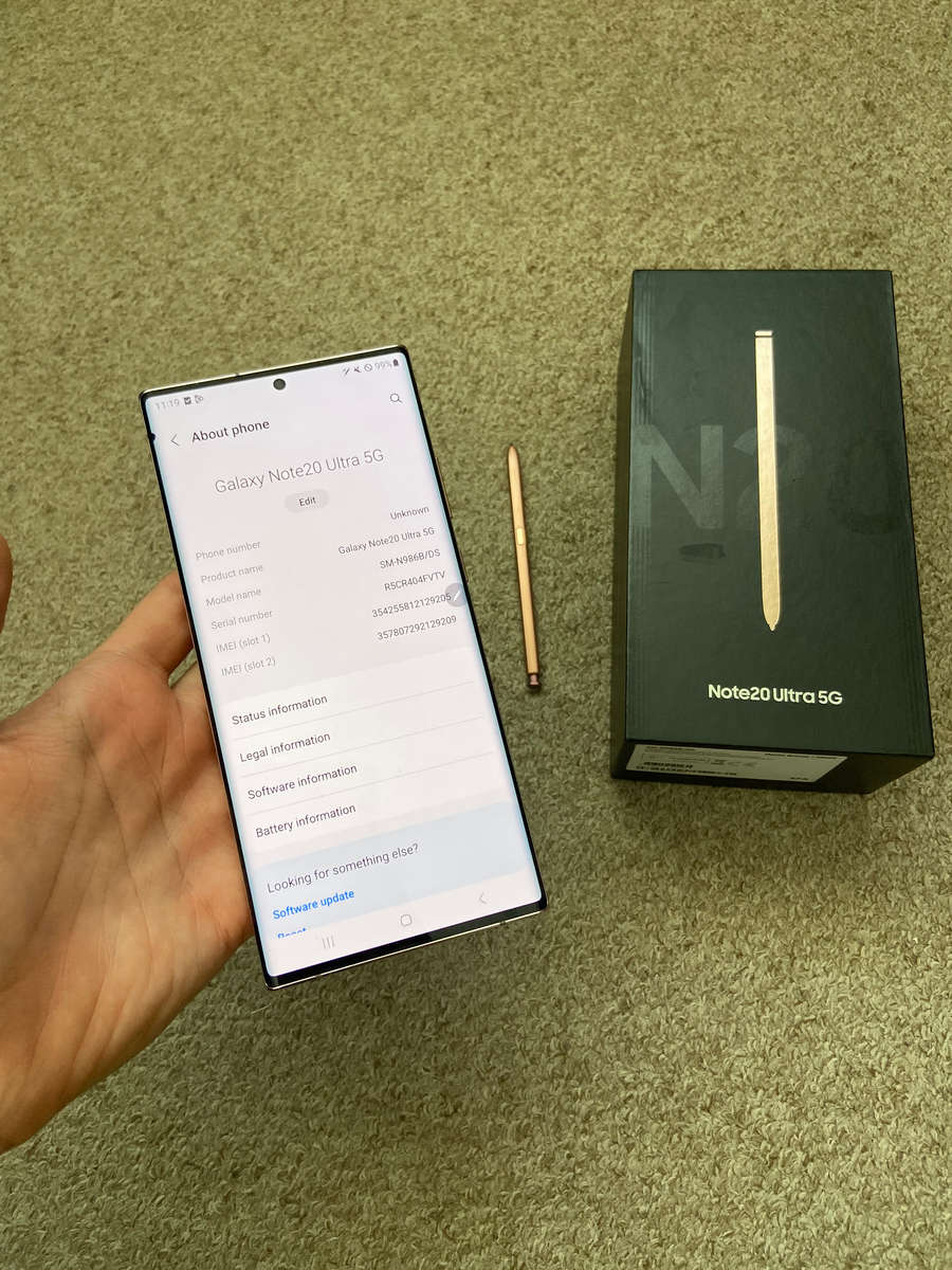 Samsung Note 20 Ultra 5G 256gb 12gb ram Dual sim Good condition with box