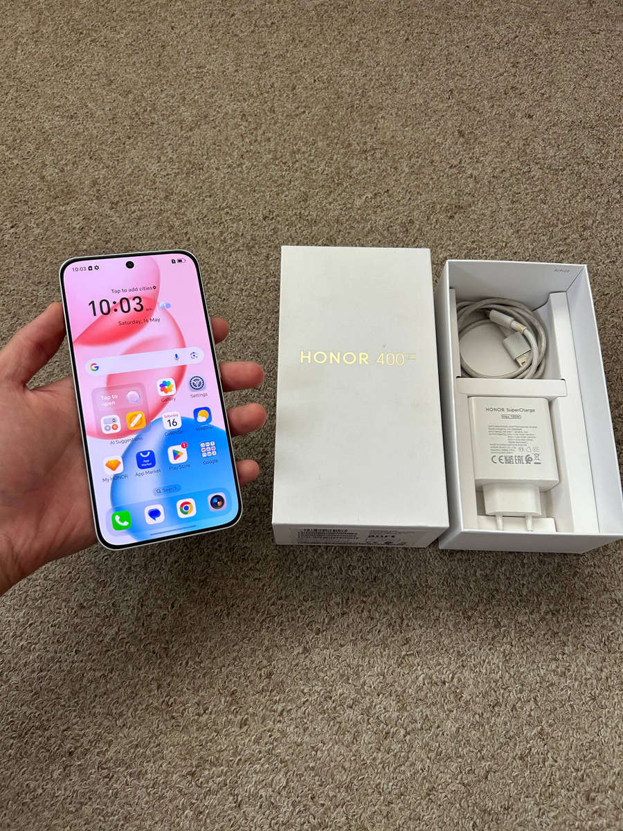 HONOR 400 5G 512GB Dual Sim - Meteor Silver good condition with box and 100W charger