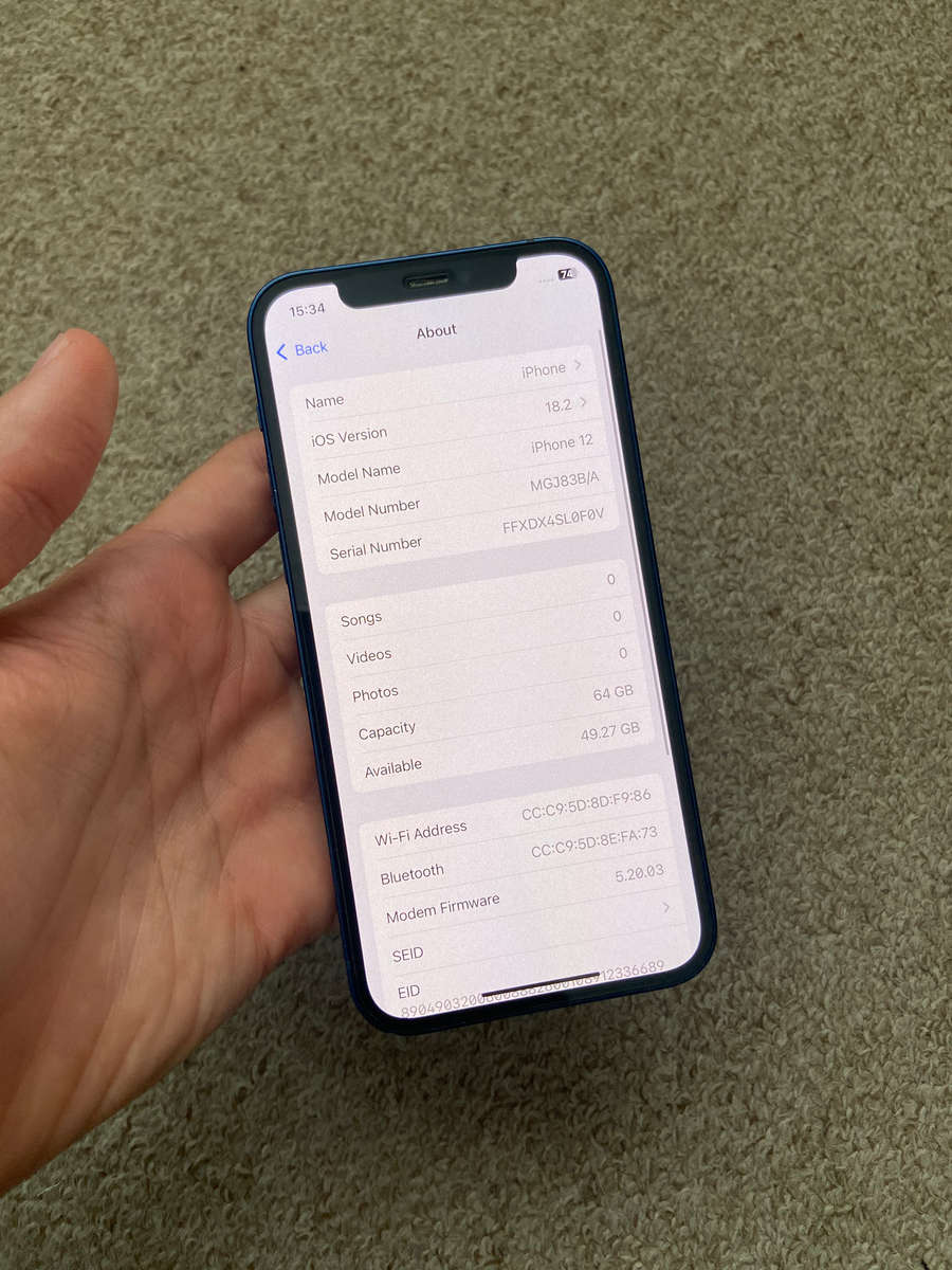 iPhone 12 64gb Dual sim good condition