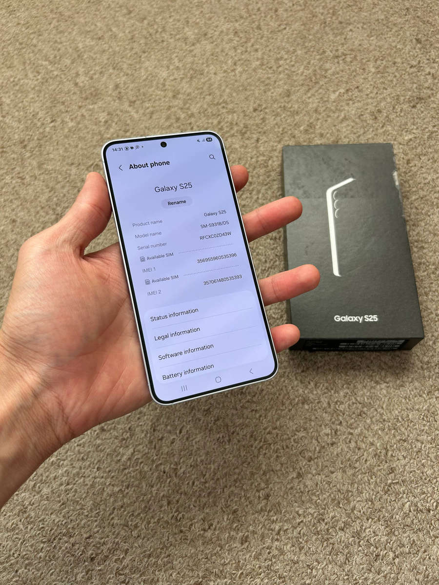 Samsung S25 5G 128gb 12gb ram Dual sim with box and cable Immaculate condition - icy blue