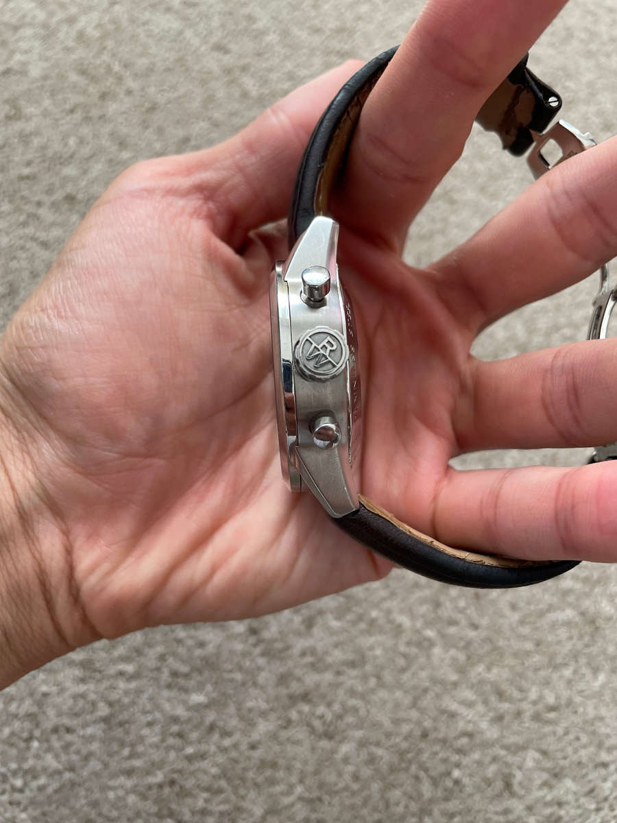 Raymond Weil Freelancer Automatic Chronograph Stainless Steel Silver Dial Brown Leather Day/Date Men