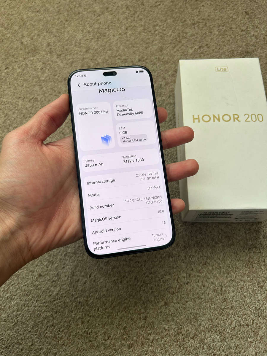 Honor 200 Lite 5G 256gb 12gb ram dual sim with box