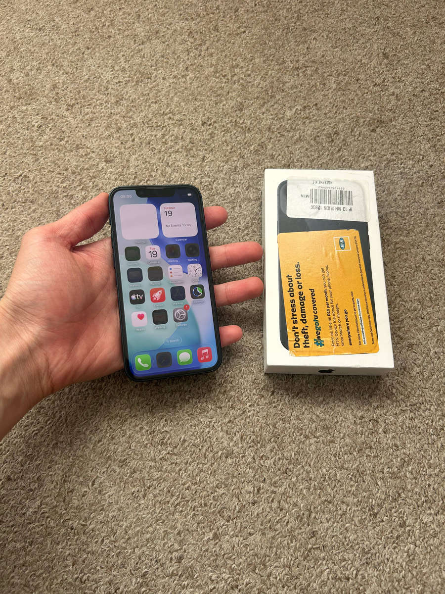 iPhone 13 mini 128gb Dual SIM with box and cover