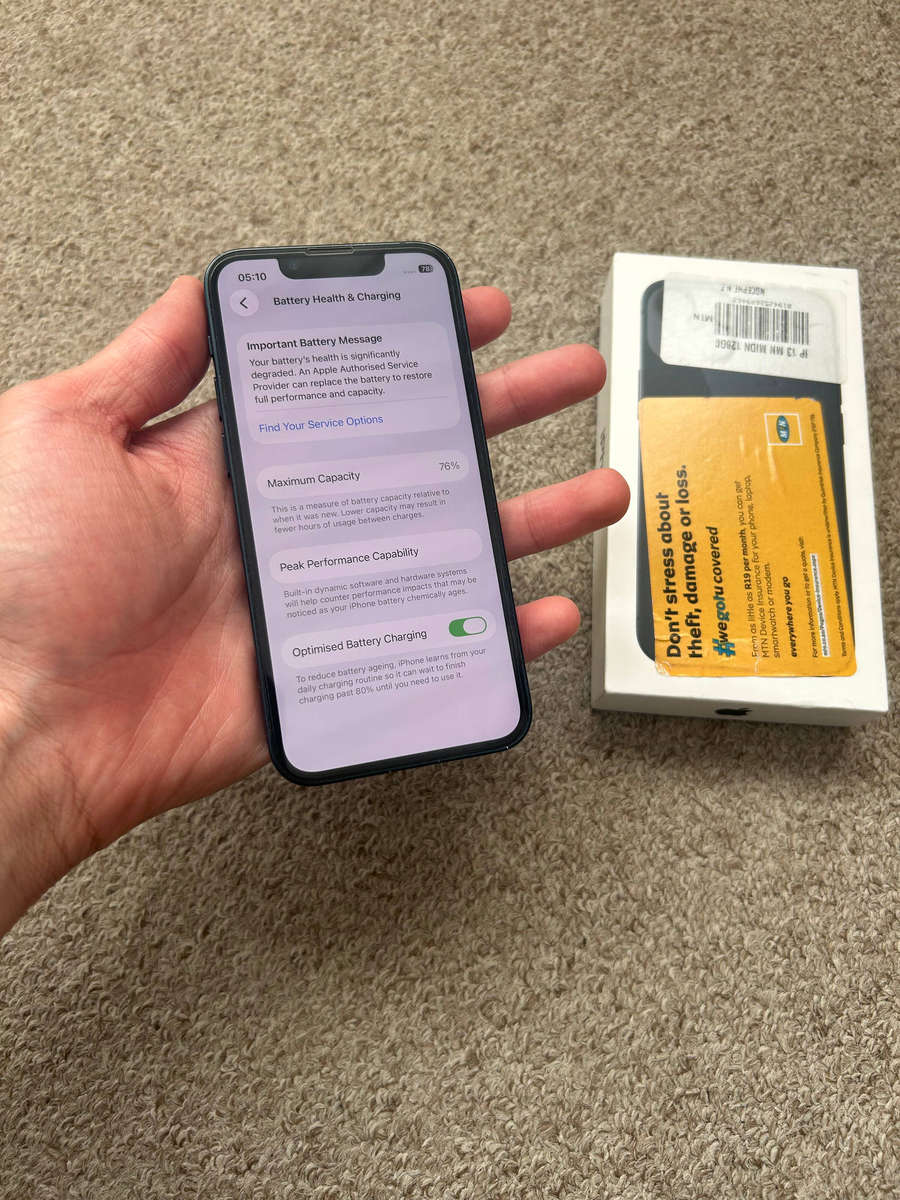 iPhone 13 mini 128gb Dual SIM with box and cover