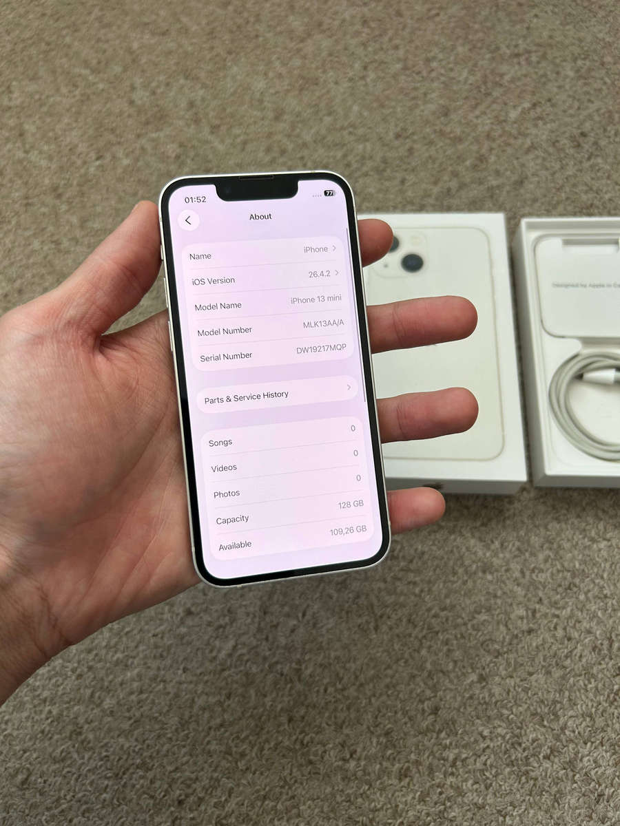 iPhone 13 mini 128gb Dual SIM with box and cable