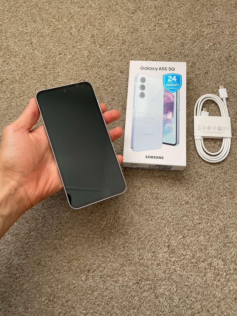 Samsung A55 5G 256gb 8gb ram Dual Sim with box and cable - Awesome Iceblue