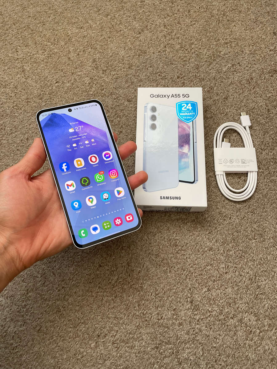 Samsung A55 5G 256gb 8gb ram Dual Sim with box and cable - Awesome Iceblue