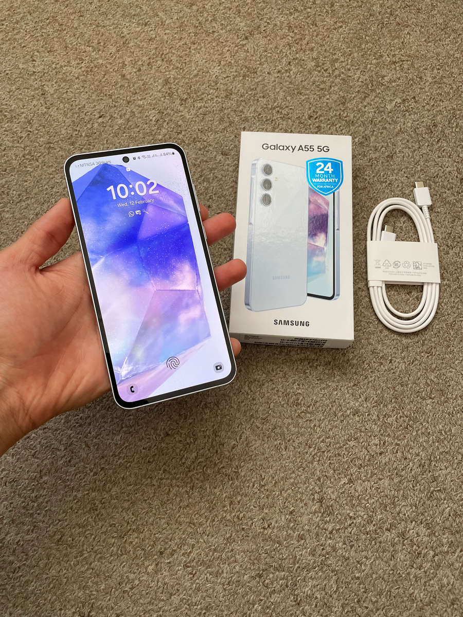Samsung A55 5G 256gb 8gb ram Dual Sim with box and cable - Awesome Iceblue