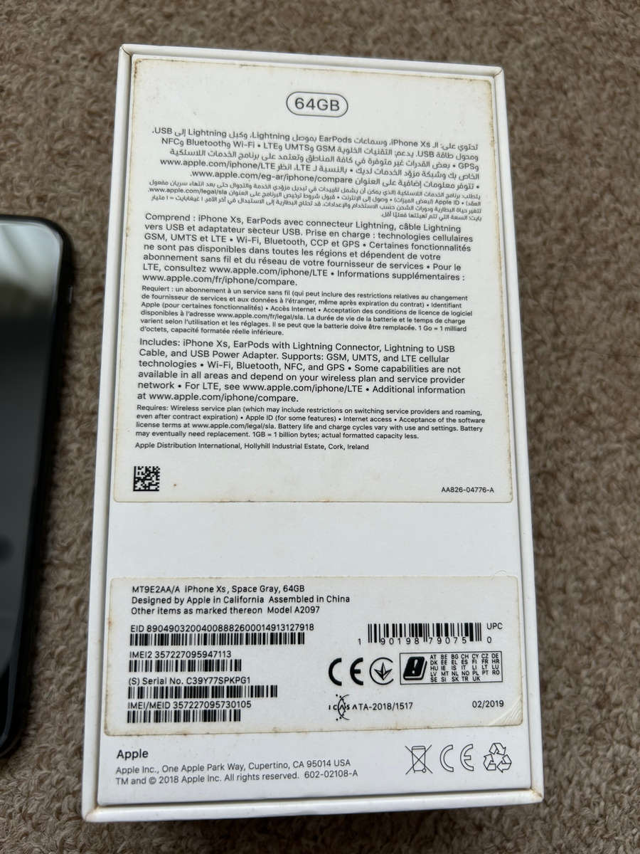 iPhone XS 64GB Dual sim with box