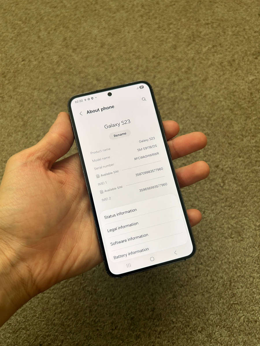 Samsung S23 256gb Dual sim 8gb ram - black