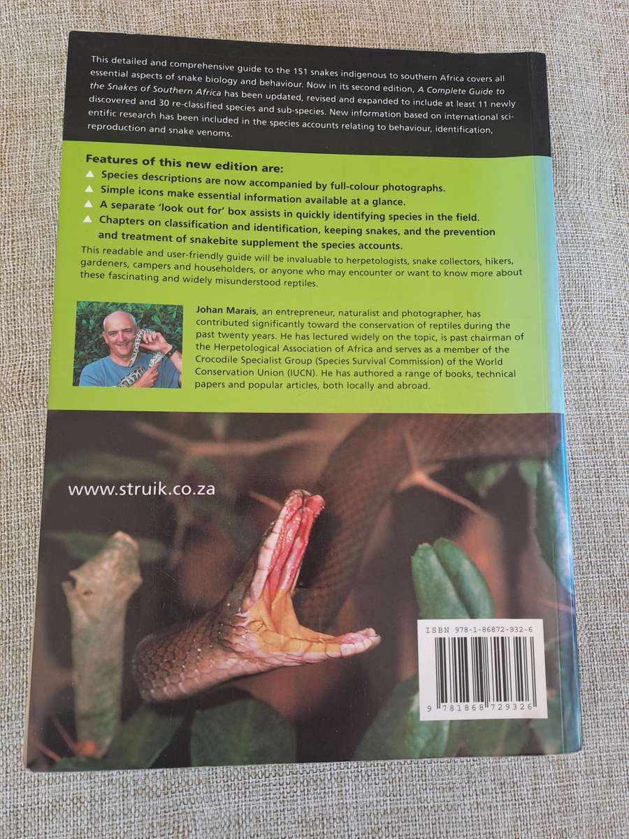 A Complete Guide to the Snakes of Southern Africa 2nd Edition - Johan Marais