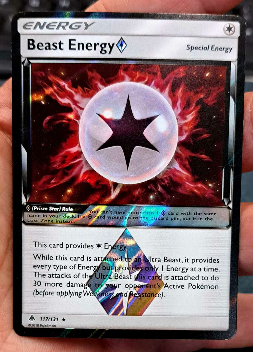 Pokemon Trading Cards -  Beast Energy Prism Star - 117/131 - Holo Rare - Forbidden Light - NM
