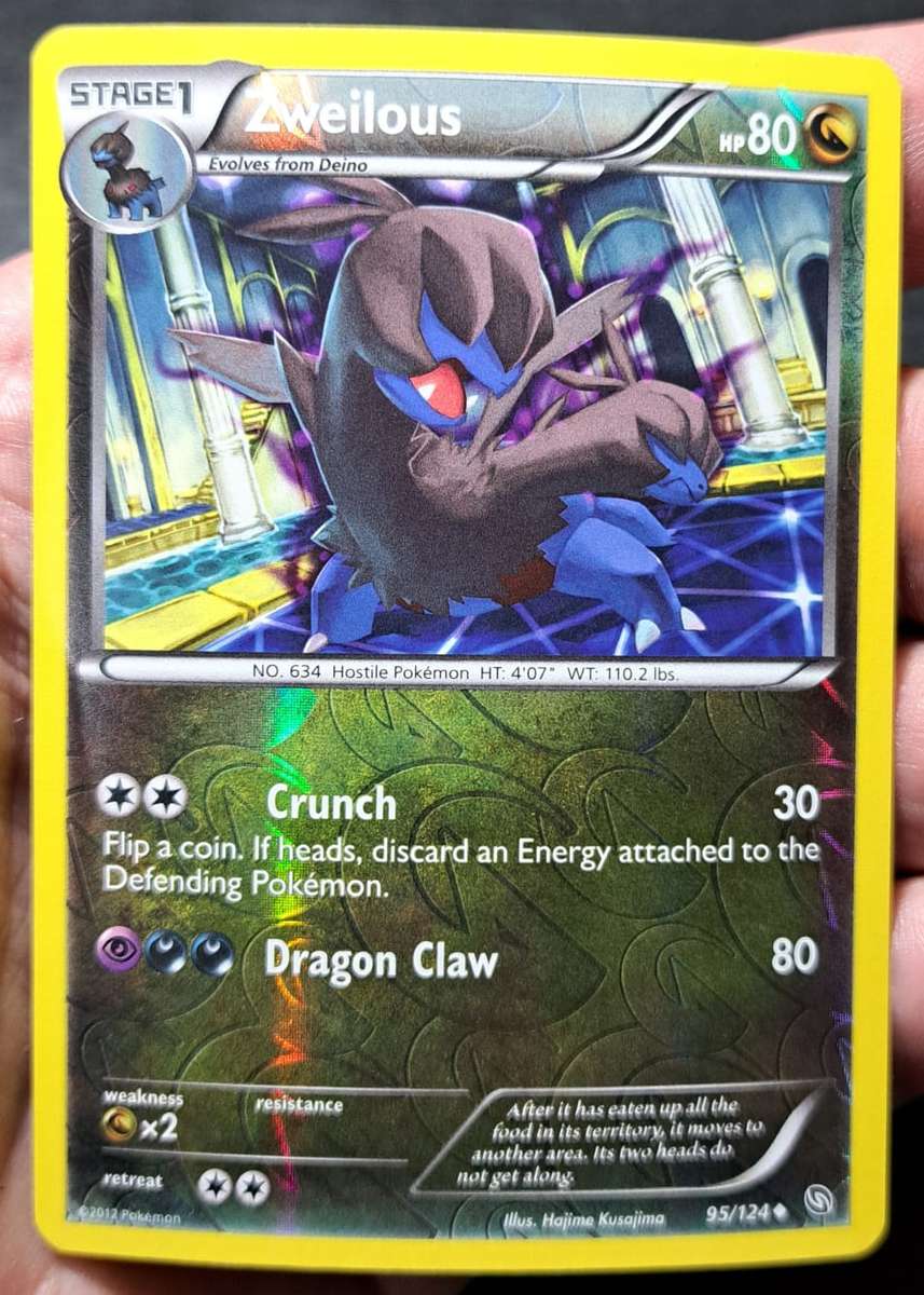 Pokemon Trading Cards - TCG - Zweilous - 95/124 - Reverse Holo - 2012  Dragons Exalted - (NM)