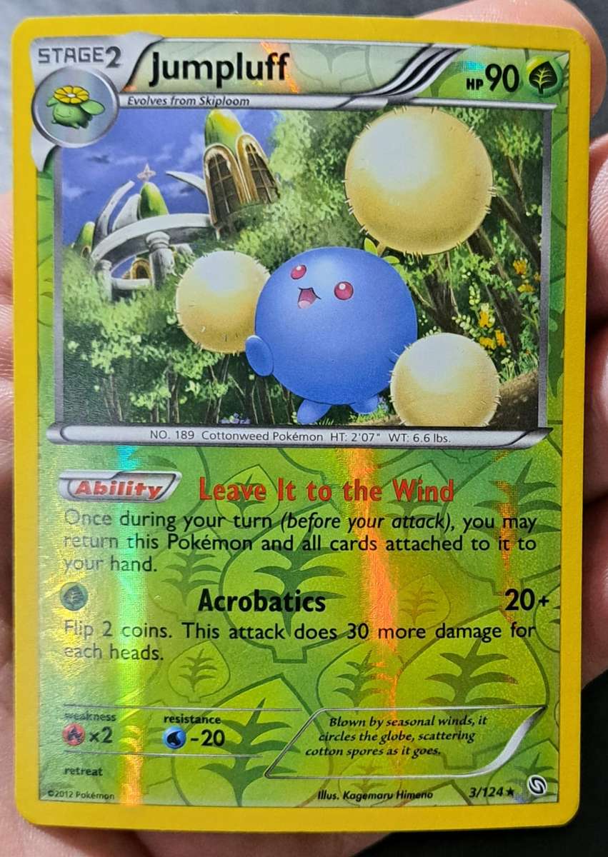 Pokemon Trading Cards - TCG - Jumpluff - 3/124 - Rare Reverse Holo - 2012  Dragons Exalted - (NM)