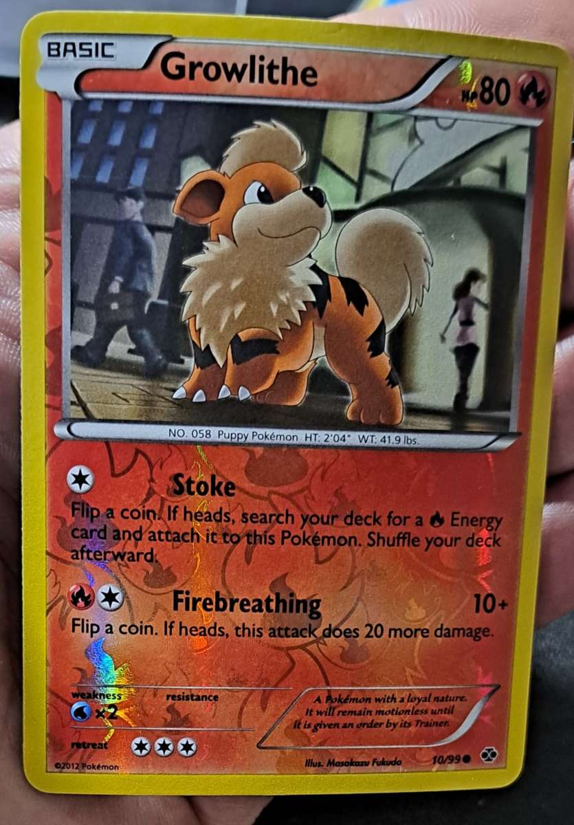 Pokemon Trading Cards - TCG - Growlithe - 10/99 - Reverse Holo - Next Destinies (NM)