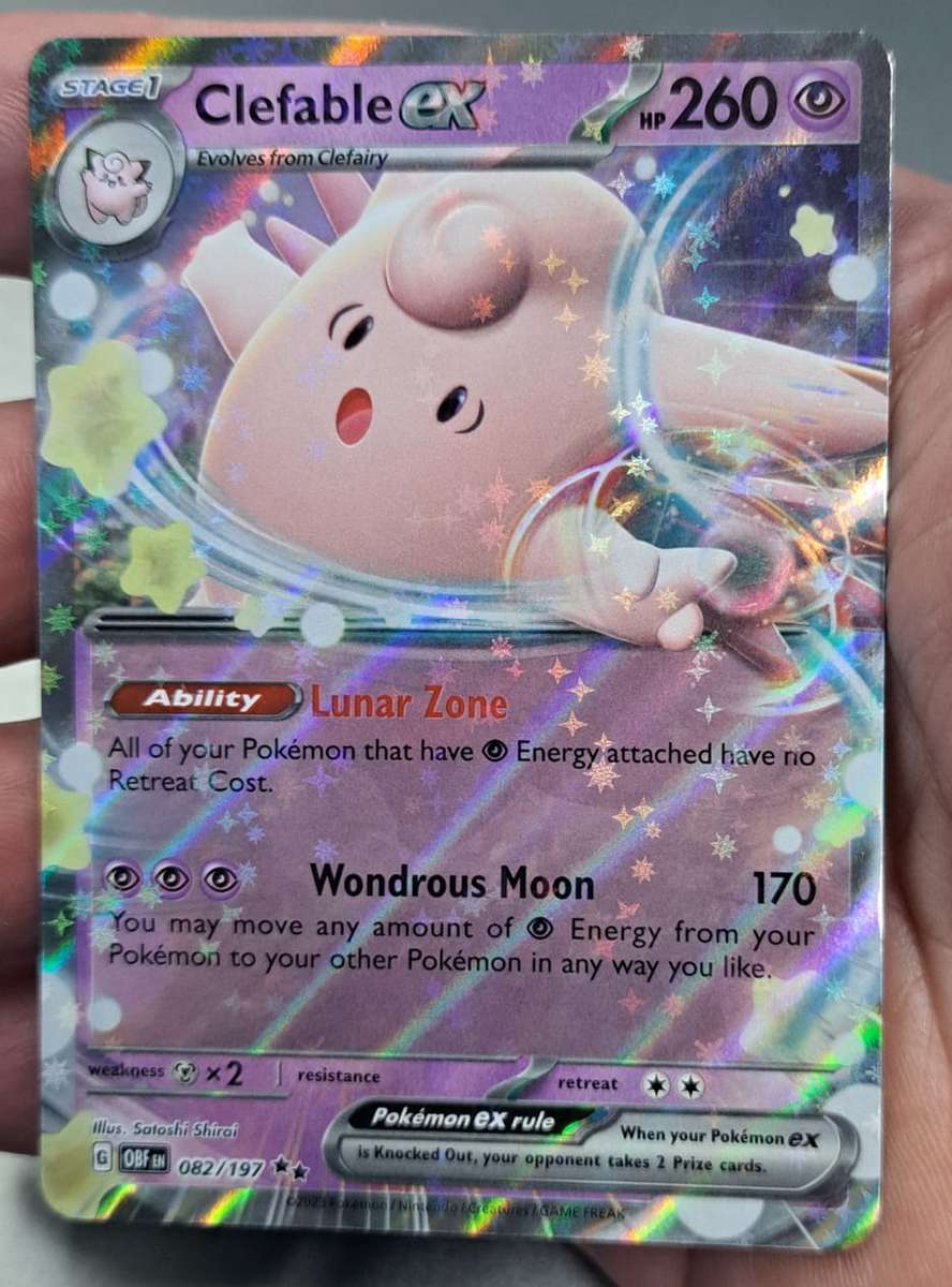 Pokemon Trading Cards - Clefable ex - 082/197 - Ultra Rare - Obsidian Flames - NM