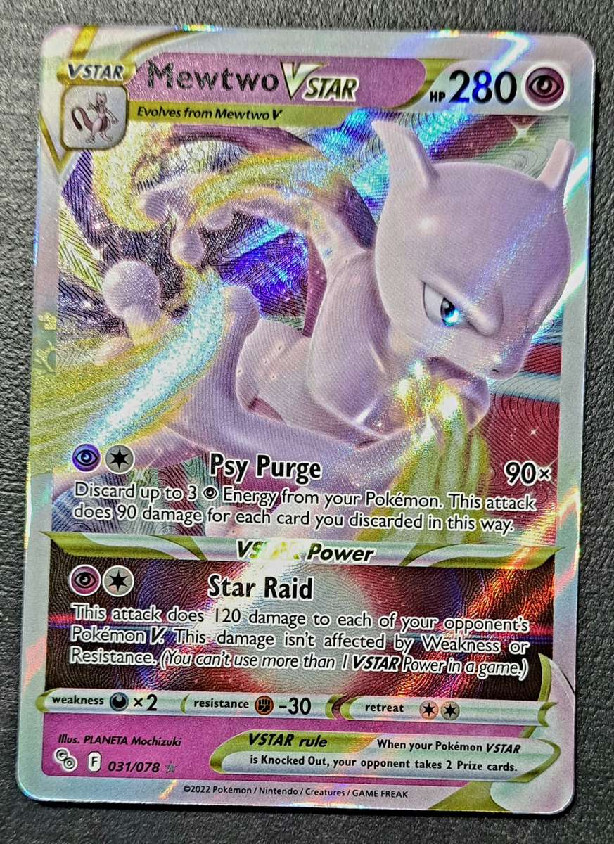 Pokemon Trading Cards - Mewtwo VSTAR (031/078) [Pokémon GO] - NM