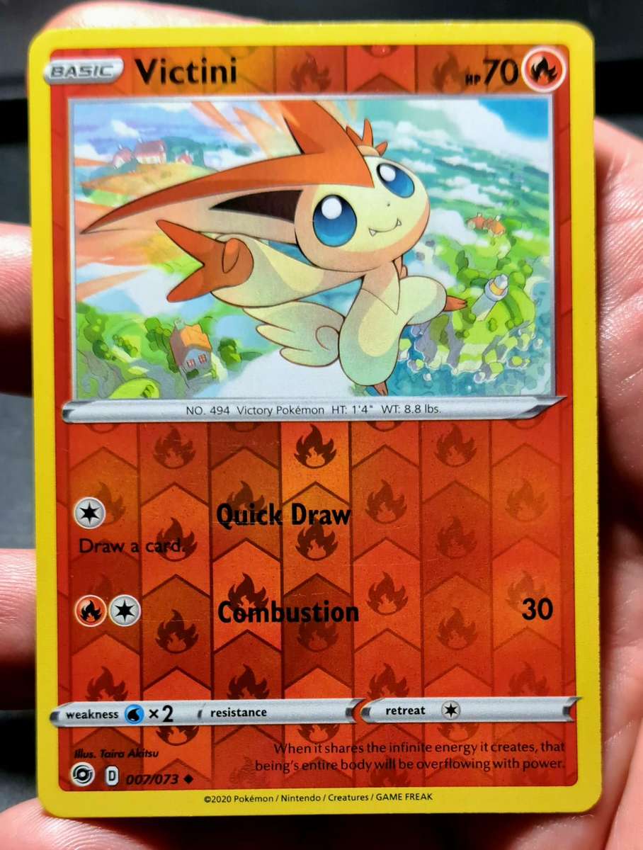 Pokemon Trading Cards - Victini - 007/073 - Reverse Holo - Champion's Path - NM