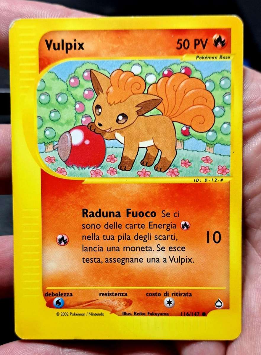 Pokemon Trading Cards -  Spanish - Vulpix - 116/147 - Common Aquapolis Singles - LP/NM