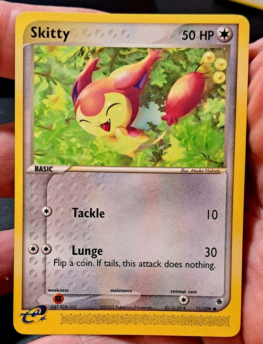 Pokemon Trading Cards - Skitty - 71/109 - Common Ex Ruby & Sapphire Singles - NM