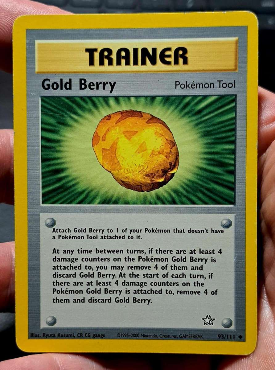 Pokemon Trading Cards - Gold Berry - 93/111 - Uncommon Unlimited Neo Genesis Unlimited Singles - LP