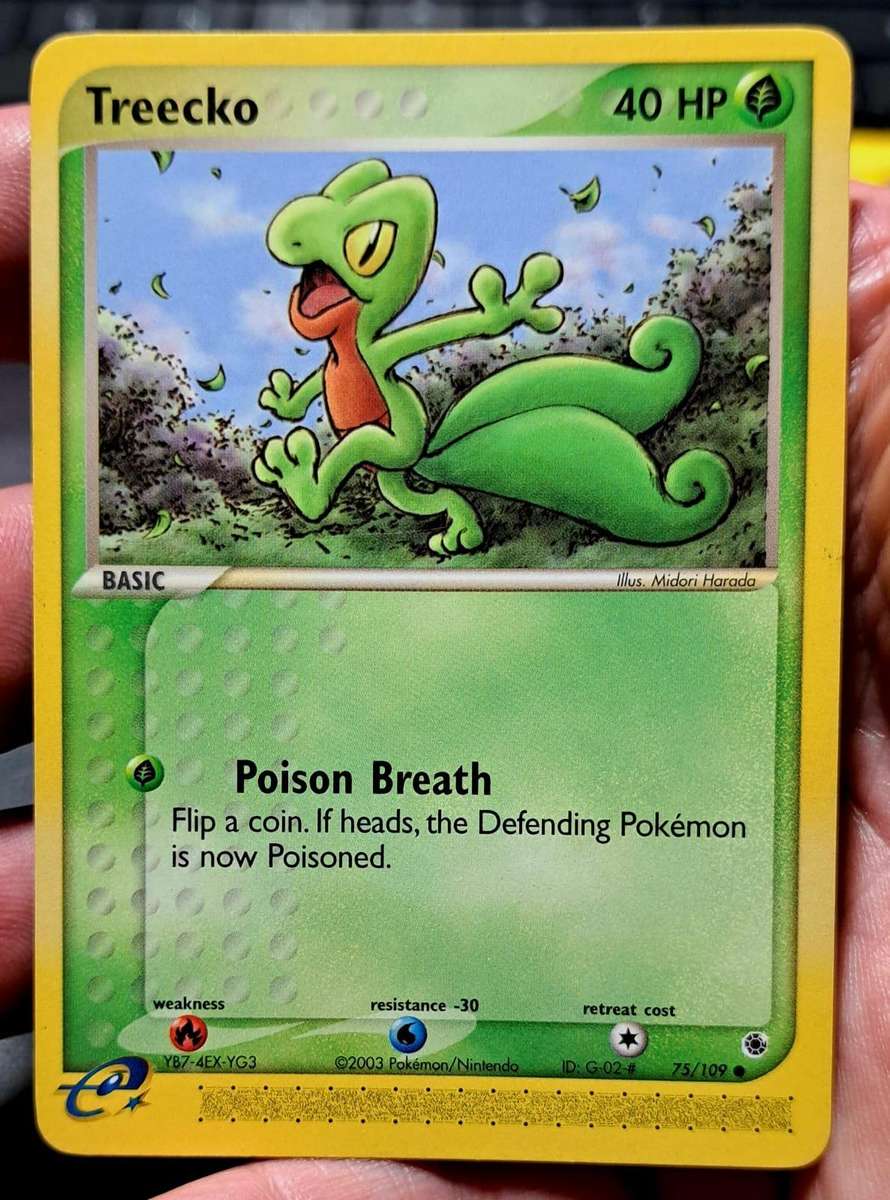 Pokemon Trading Cards - Treecko - 75/109 - Common Ex Ruby & Sapphire Singles - NM