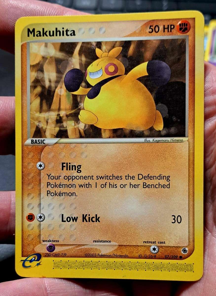 Pokemon Trading Cards - Makuhita - 57/109 - Common Ex Ruby & Sapphire Singles - NM